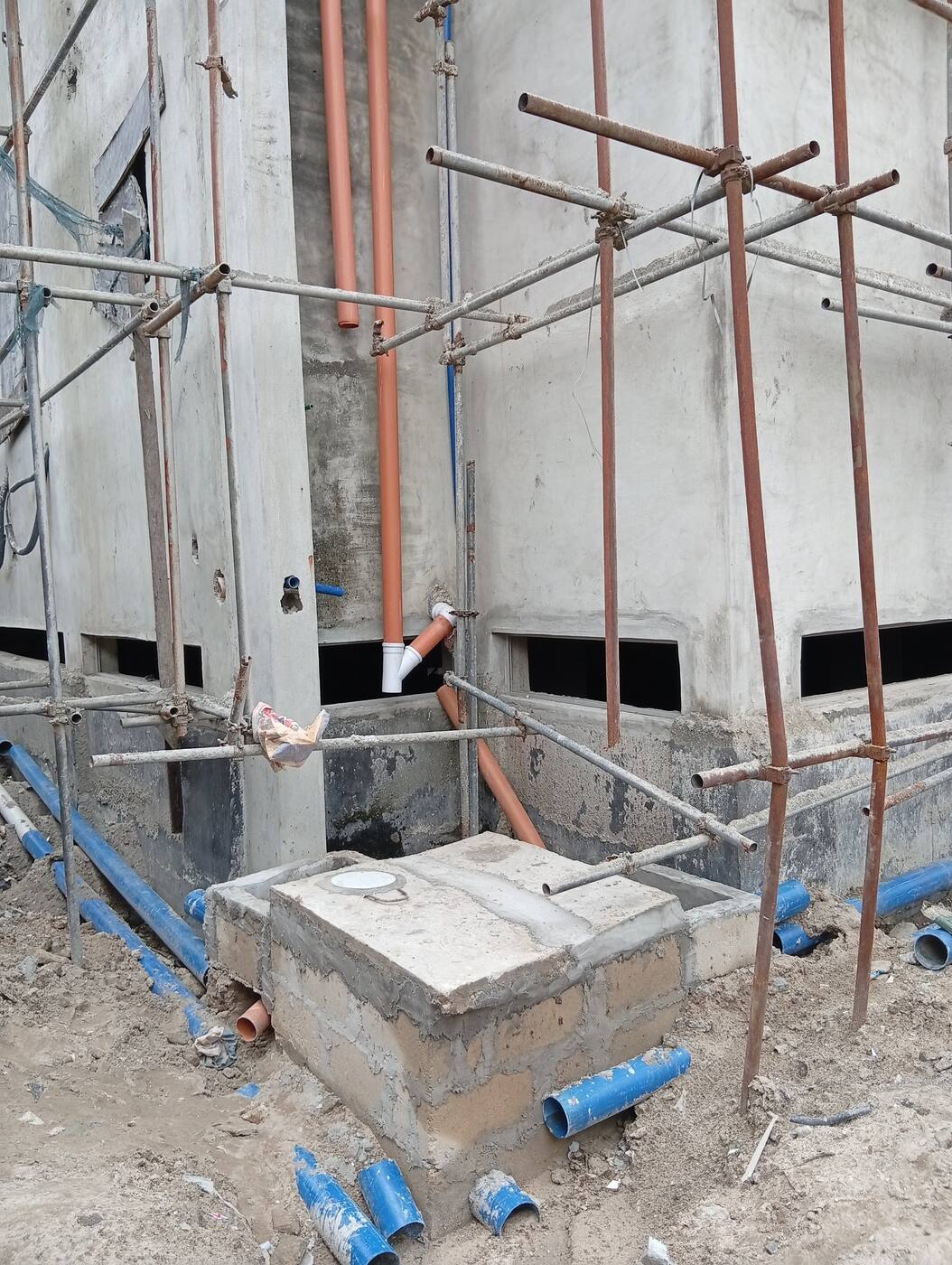 Biodigester chamber under construction