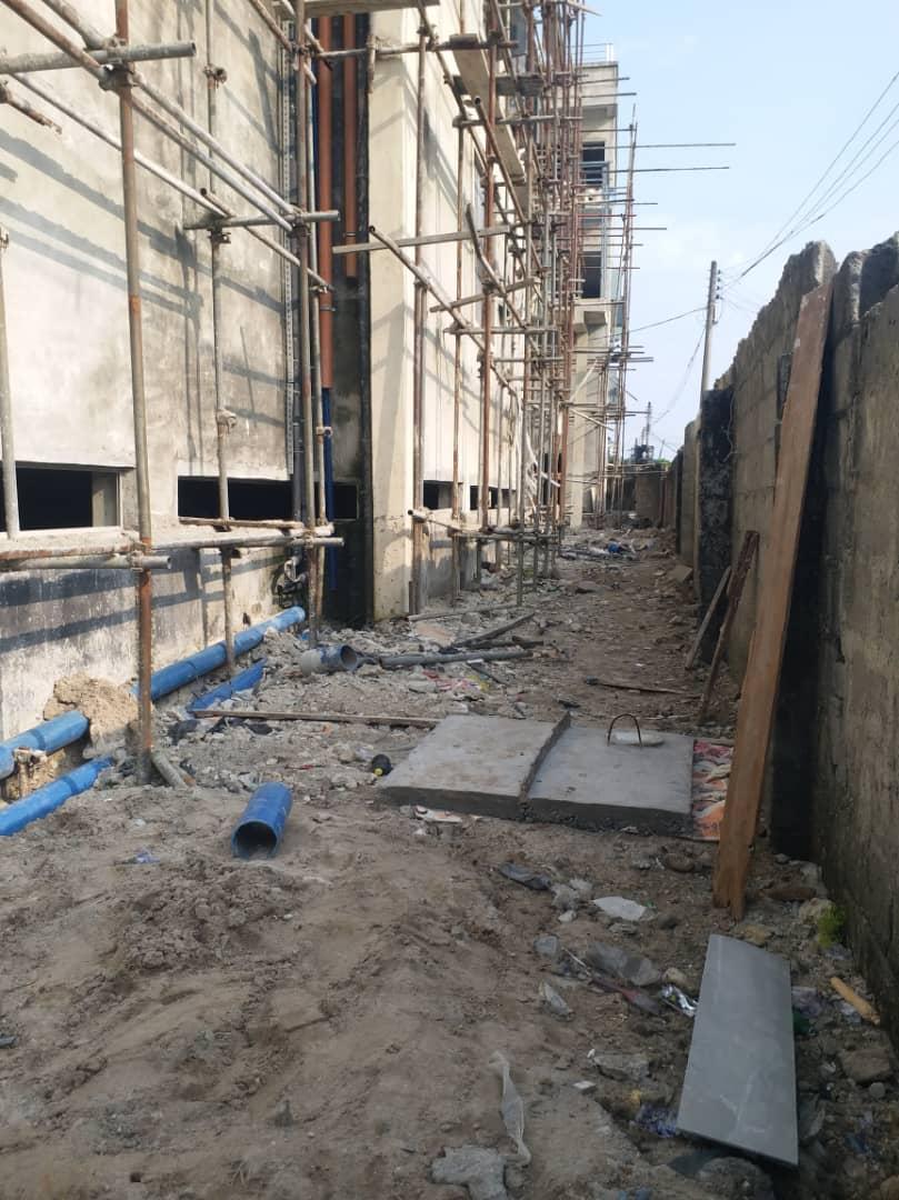 Site overview with drainage